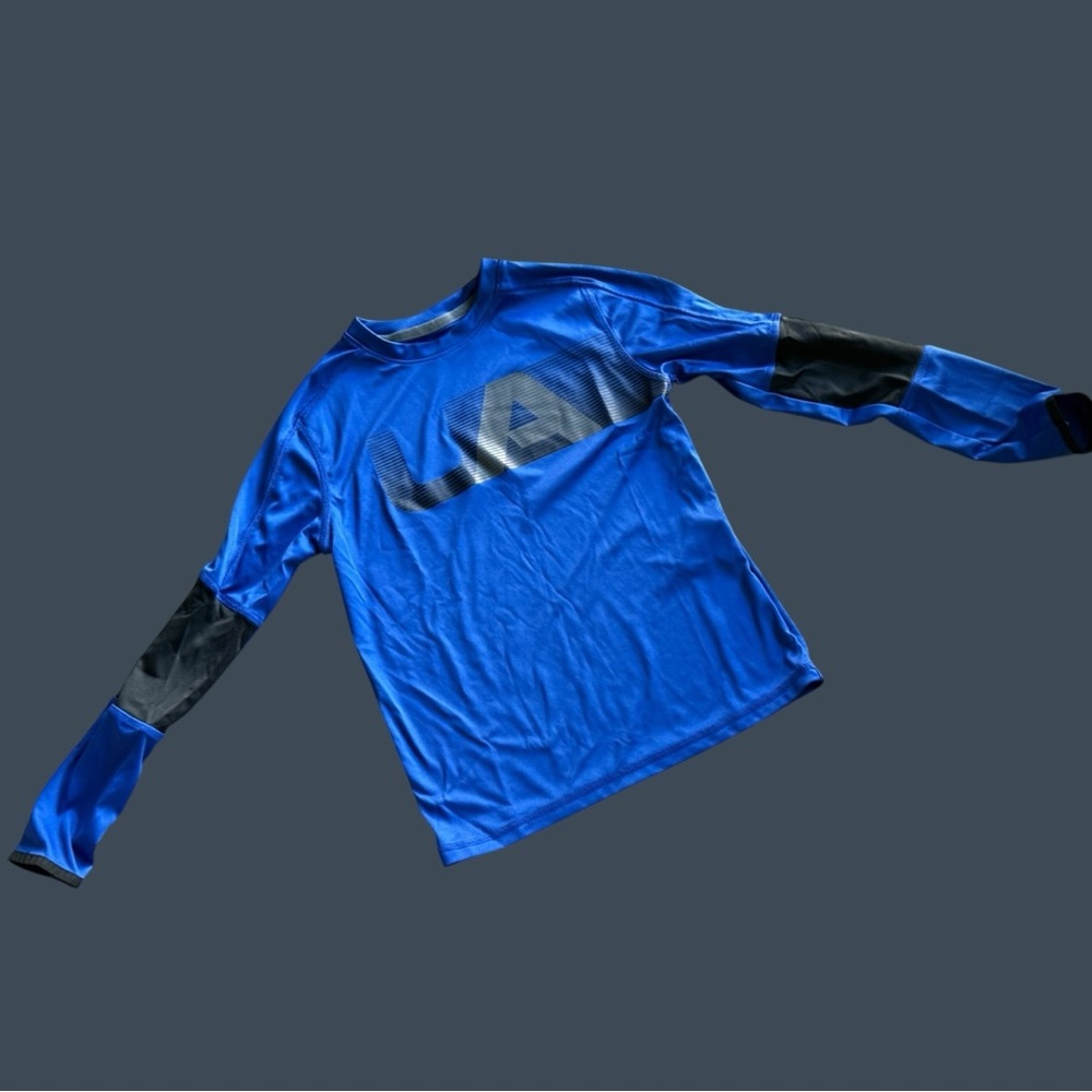 Under Armour Heatgear Royal Blue Shirt with Black Logo